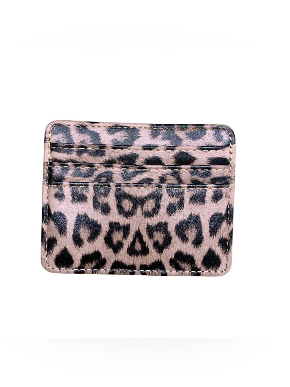 Leopard Print Card Holder - Pink